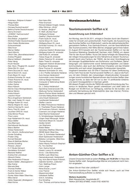 Amts- und Informationsblatt - Seiffen