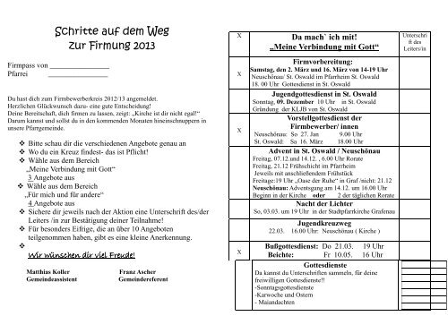 2013 Firmpass St Oswald - Stadtpfarrei Grafenau