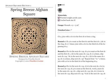 Spring Breeze Afghan Square - Priscilla's Crochet