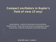 Compact oscillators in the Kepler FOV: Gerald Handler