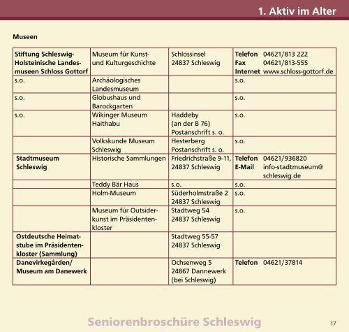 Seniorenbroschüre Schleswig - Sen-Info