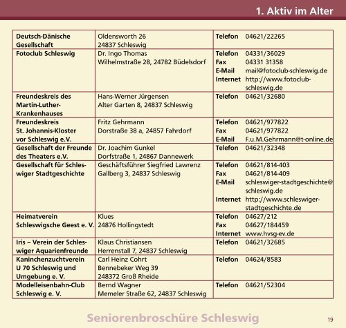 Seniorenbroschüre Schleswig - Sen-Info