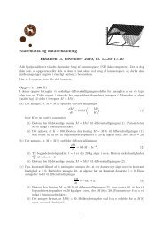 Matematik og databehandling Eksamen, 5. november 2010, kl ...