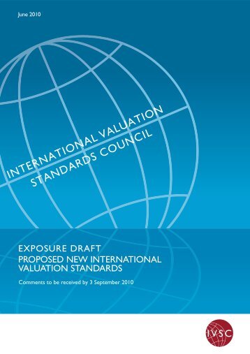 Proposed New International Valuation Standards