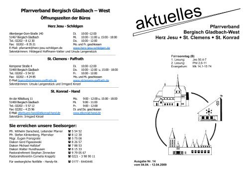 Pfarrverband Bergisch Gladbach â West - St. Clemens Paffrath