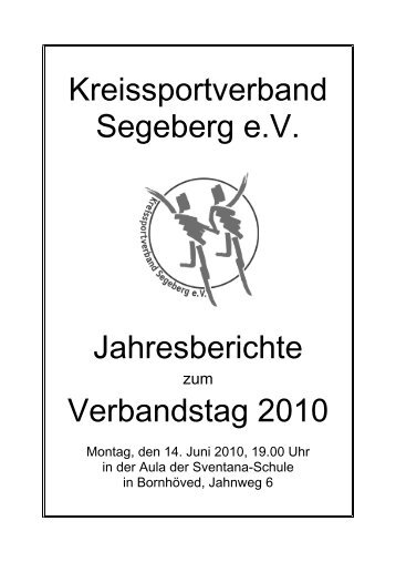 S atzung Kreissportverband Segeberg eV