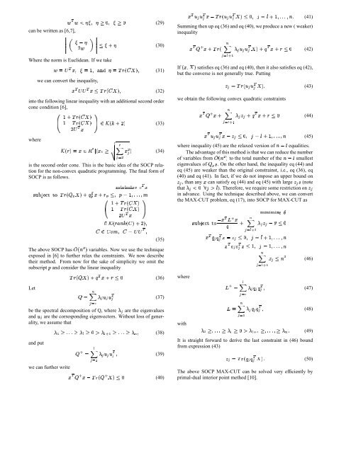 Maximum likelihood detection of MIMO system using second order ...