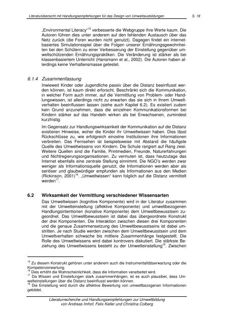 WWF-Studie zu Erfolgsfaktoren in der Umweltbildung (PDF, 1,3 MB)