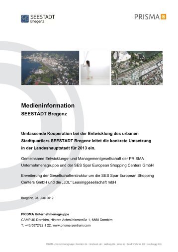 Medieninformation SEESTADT Bregenz - SES Spar European ...