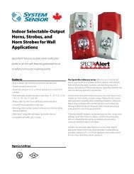Data Sheet - System Sensor Canada