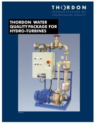 Water Quality Package Brochure for Hydro ... - Thordon Bearings