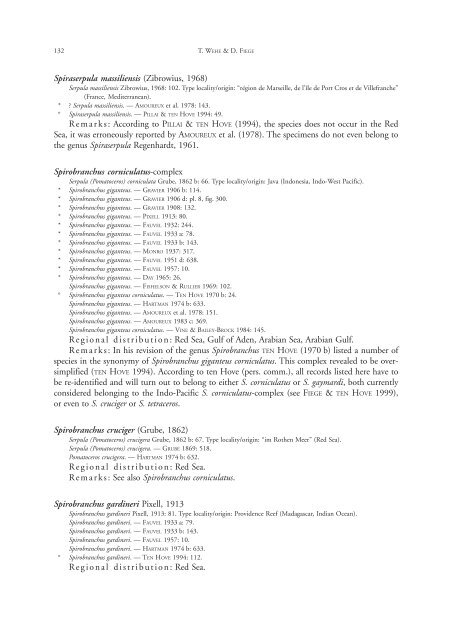 Annotated checklist of the polychaete species of the ... - Senckenberg