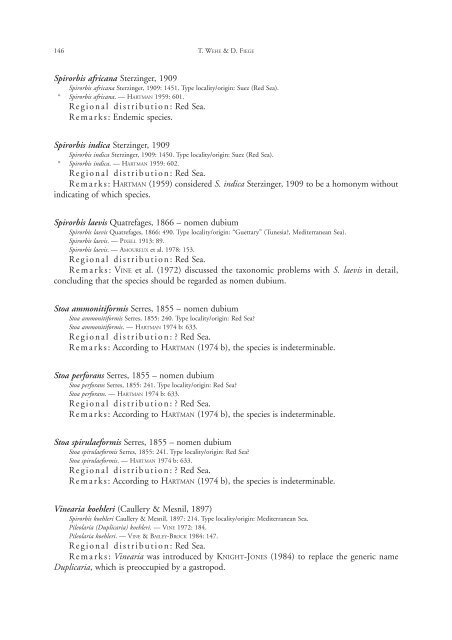 Annotated checklist of the polychaete species of the ... - Senckenberg