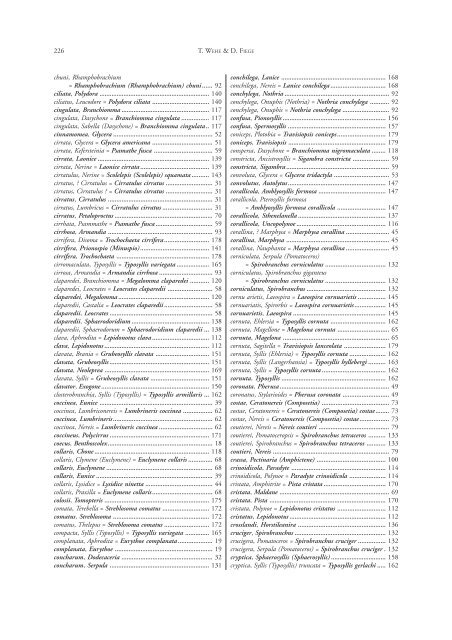 Annotated checklist of the polychaete species of the ... - Senckenberg