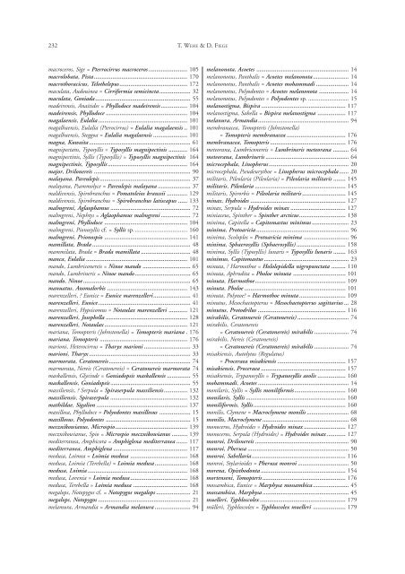 Annotated checklist of the polychaete species of the ... - Senckenberg