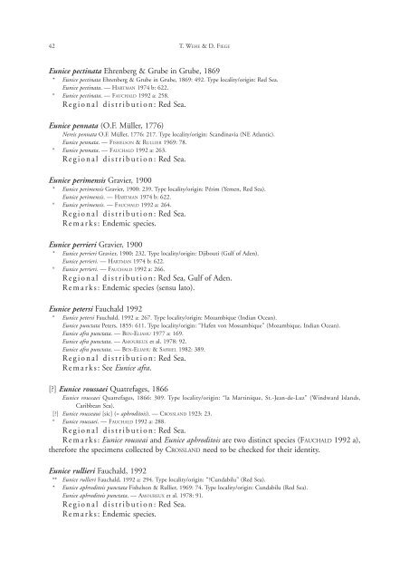 Annotated checklist of the polychaete species of the ... - Senckenberg