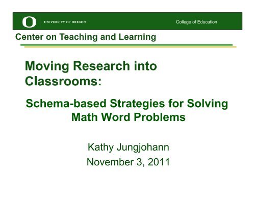 Schema-based Strategies for Solving Math Word Problems