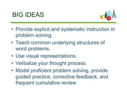 Schema-based Strategies for Solving Math Word Problems