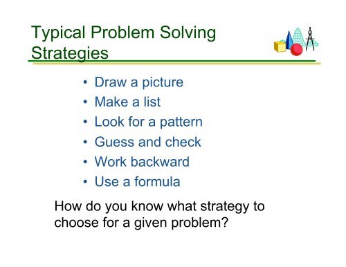 Schema-based Strategies for Solving Math Word Problems