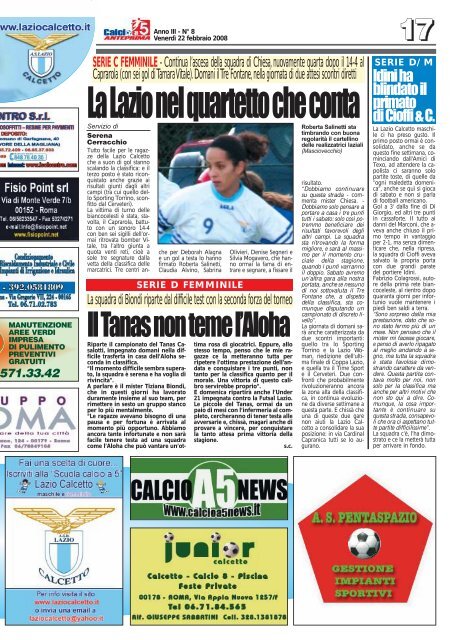 calcio a 5 anteprima 3/08