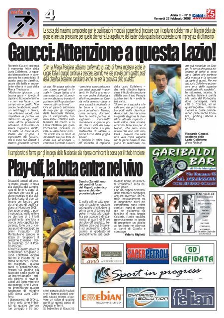 calcio a 5 anteprima 3/08