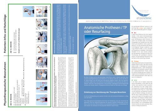 Anatomische Prothesen / TP oder Resurfacing - in der etzelclinic