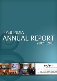 1 FPSB INDIA ANNUAL REPORT | 2009 - 2010 |
