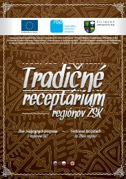 TradiÄnÃ© receptÃ¡rium regiÃ³nov Å½SK - Å½ilinskÃ½ samosprÃ¡vny kraj