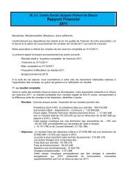 Rapport Financier 2011 - MJC de Dieuze