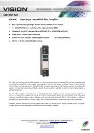 V90-440 Quad single channel UHF filter / amplifier - Vision Products