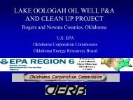 LAKE OOLOGAH OIL WELL P&A AND CLEAN UP PROJECT