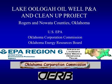 LAKE OOLOGAH OIL WELL P&A AND CLEAN UP PROJECT