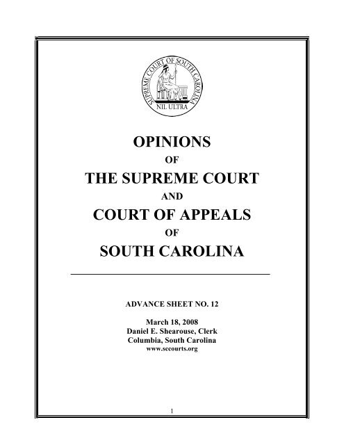 supreme court - SC Judicial Department