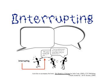Interrupting and Blurting out book