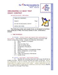 ORGANIZING A 4-WAY TEST ESSAY CONTEST 2