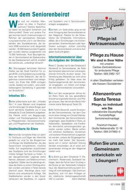 Die gesamte Ausgabe 1/2008 als pdf-Datei - Senioren Zeitschrift ...