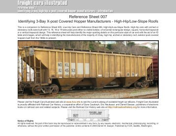 Reference Sheet 007 - Freight Cars Illustrated