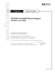 HP 8753ET and 8753ES Network Analyzers 30 kHz to 3 or 6 GHz