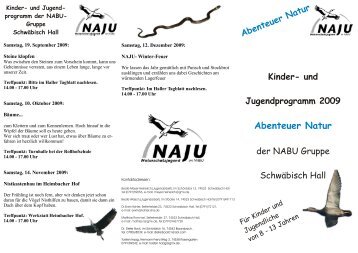 Abenteuer Natur - NABU Kreisverband SchwÃ¤bisch Hall