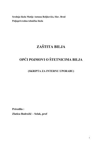 OPÄI POJMOVI O Å TETNICIMA BILJA - Srednja Å¡kola Matije Antuna ...