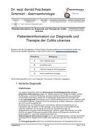 „Colitis ulcerosa“ (chronische Darmerkrankung) - Dr. med. Poschmann