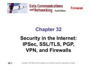Chapter 32 Security in the Internet: IPSec, SSL/TLS, PGP, VPN and ...