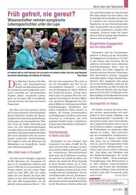 Zeitschrift SENIOREN - Senioren Zeitschrift Frankfurt