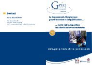 Le GEIQ - (CCI) de l'Yonne