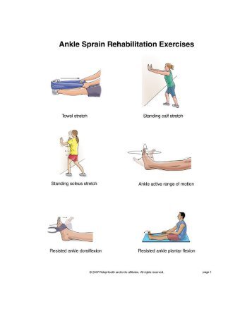 Ankle Sprain Rehabilitation Exercises