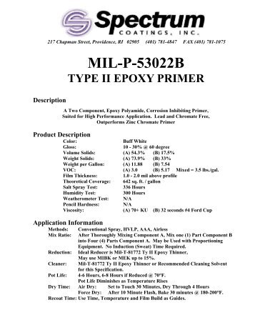 MIL-P-53022B - Spectrum Coatings