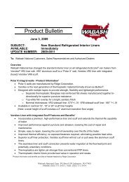 Product Bulletin - Wabash National Corp.