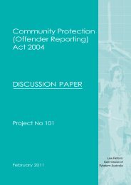 Discussion Paper - Law Reform Commission of Western Australia