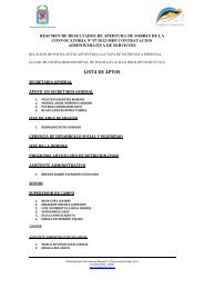 LISTA DE APTOS - Municipalidad Distrital de Pocollay