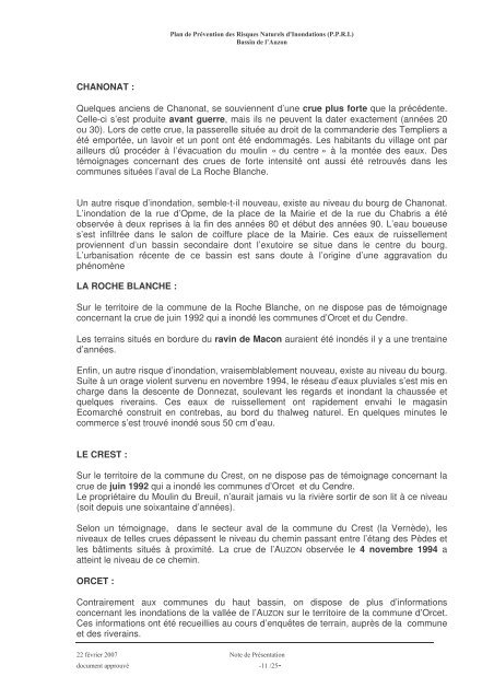 Note de prÃ©sentation - PrÃ©fecture du Puy de DÃ´me